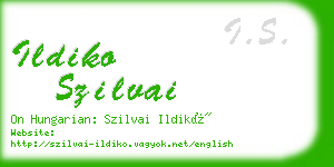 ildiko szilvai business card